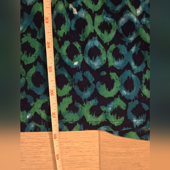 Ralph Lauren size 14 blue and green faux wrap dress 👗 - Picture 10 of 10